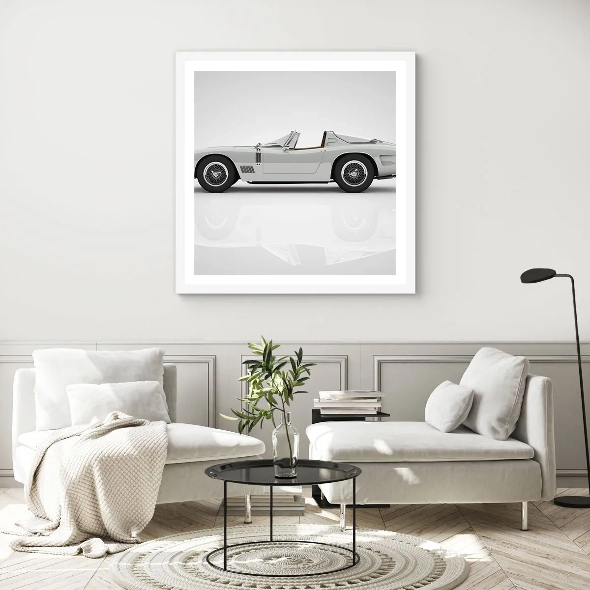 Pôster em moldura branca - A promessa de diversão - 60x60 cm