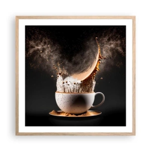 Pôster com moldura de carvalho claro - Uma explosão de sabor - 60x60 cm