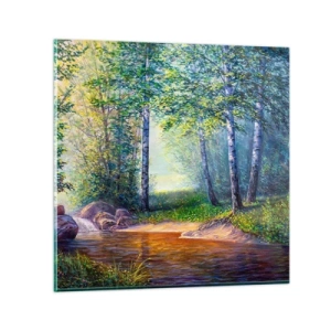 Quadro em vidro - Cenário idílico - 30x30 cm