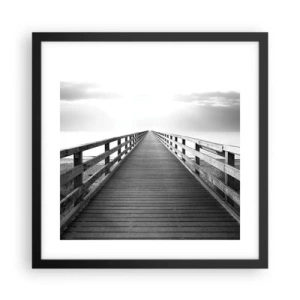 Pôster com moldura preta - Para longe... - 40x40 cm