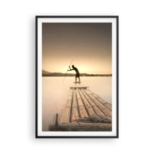 Pôster com moldura preta - Antes de descansar - 61x91 cm
