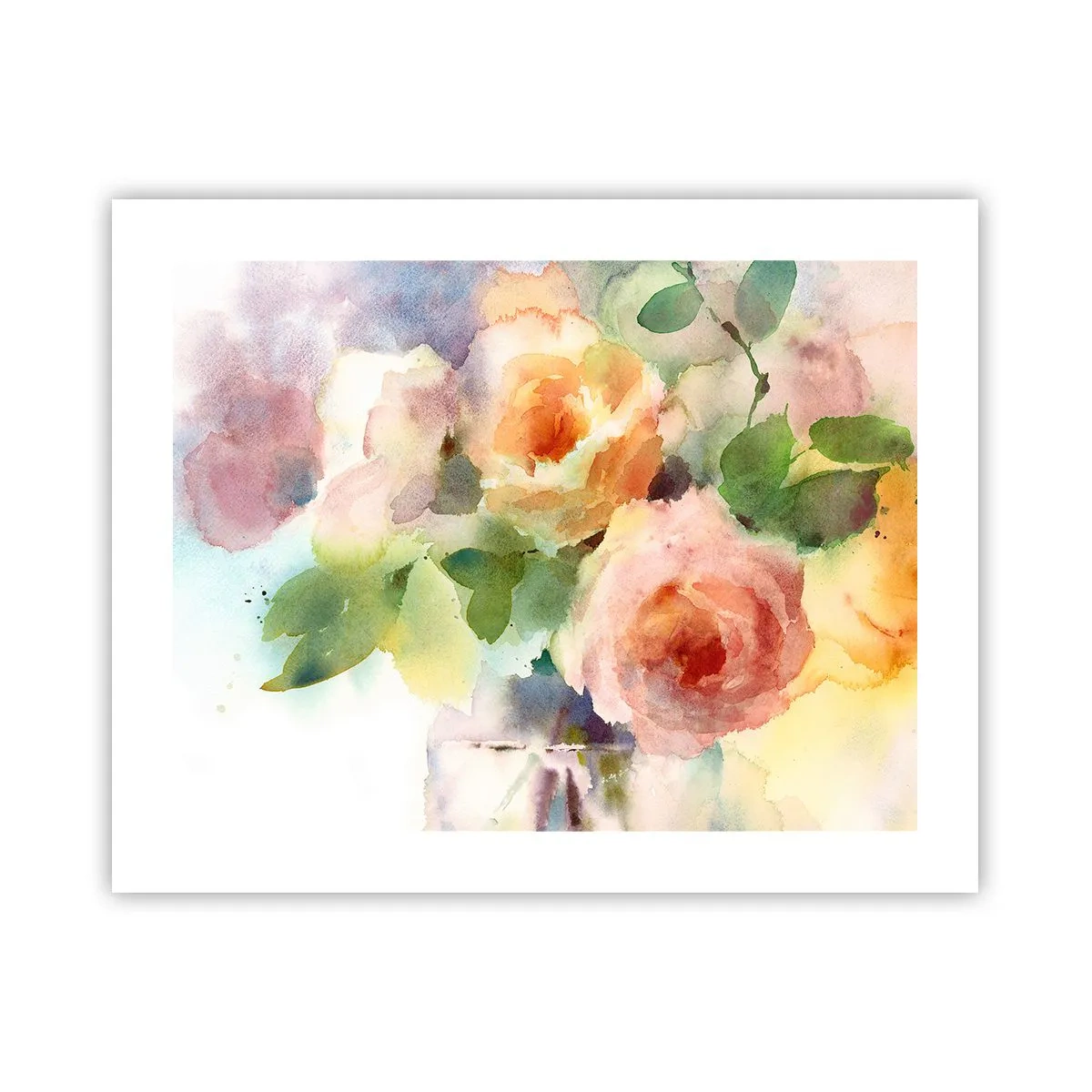 Pôster - Delicado como uma aquarela - 50x40 cm