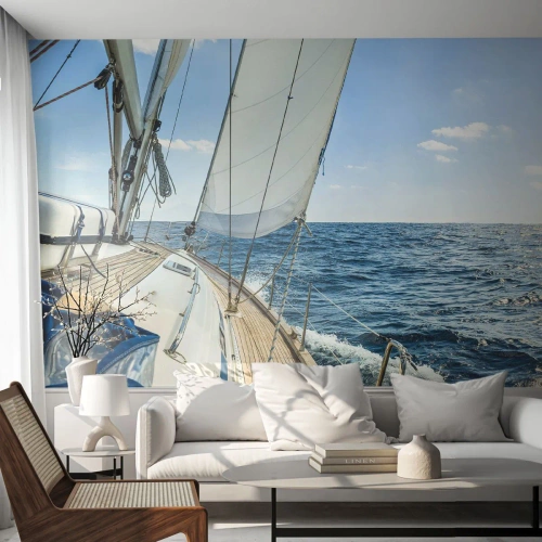 Papel de Parede Premium Canvas - Ahoy, aventura - Iate, Mar, Navegação - 250x175 cm