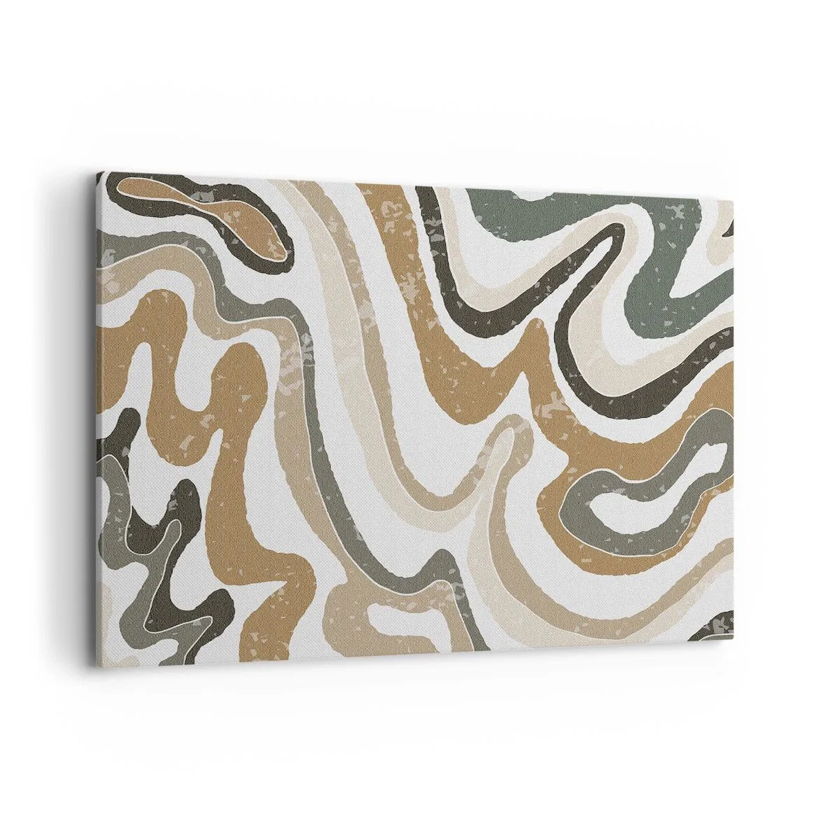 Quadro em tela - Meandros de cores da terra - 120x80 cm