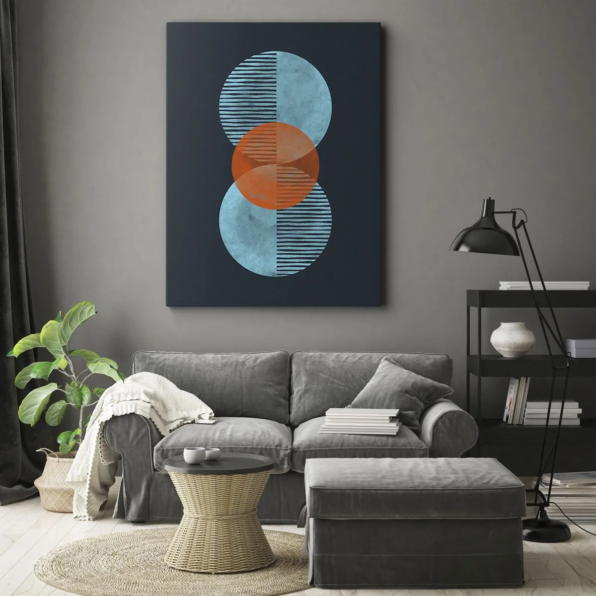 Quadro em tela - Obras de arte simétricas - 50x70 cm