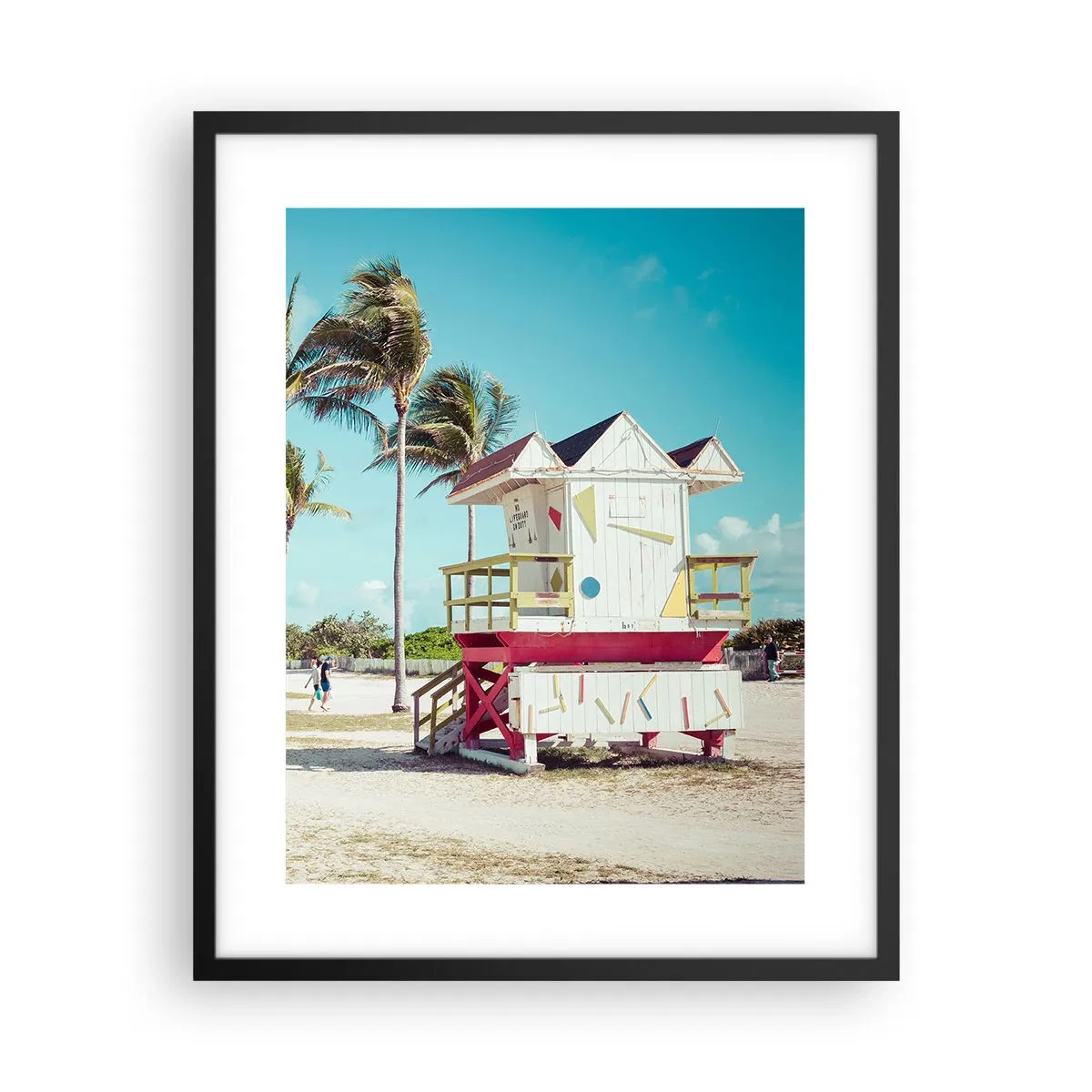 Pôster com moldura preta - Um belo dia pela frente - 40x50 cm