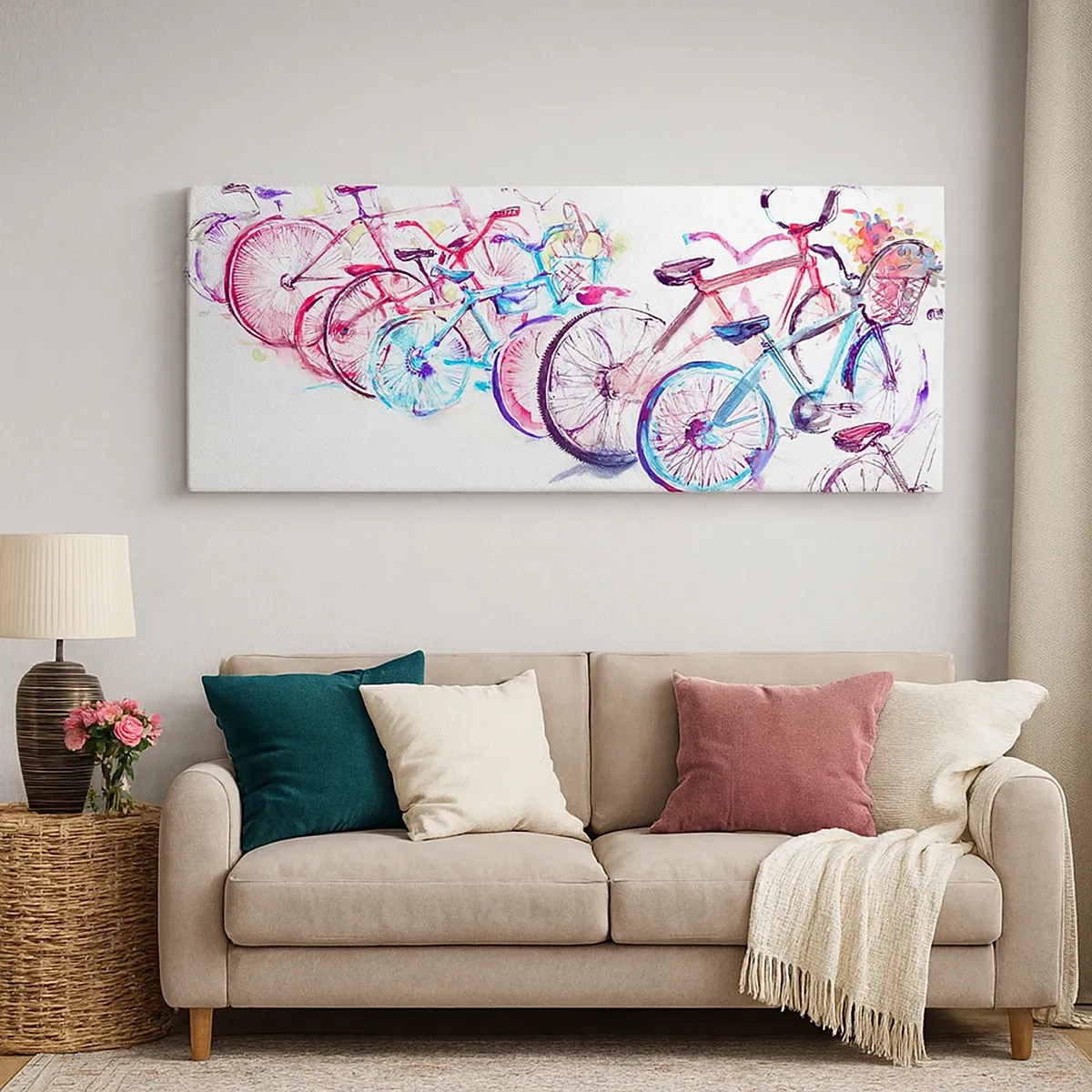 Quadro em tela - Reunião do Clube Antimoto - 30x30 cm