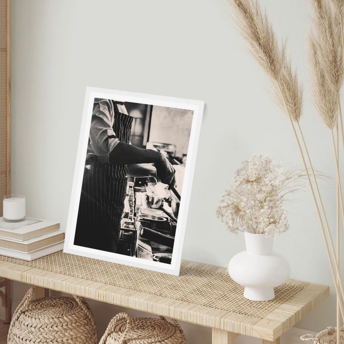 Pôster em moldura branca - Alquimia de sabores - 30x40 cm