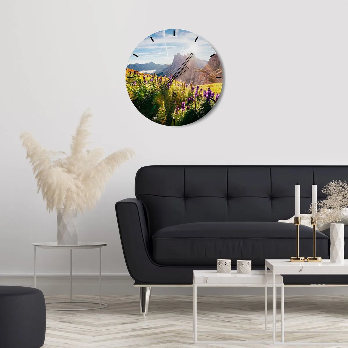 Relógio de parede - Relógio em vidro - A vida secreta das ervas - 40x40 cm