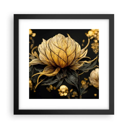 Pôster com moldura preta - Fragilidade sutil - 30x30 cm