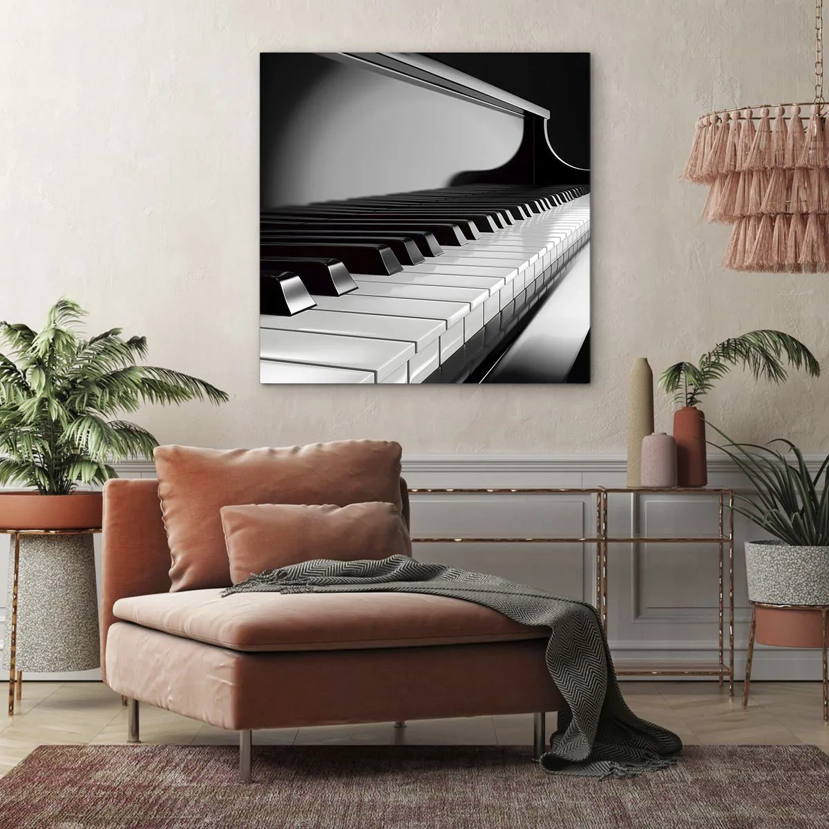 Quadro em tela - Harmonia de formas e cores - 30x30 cm