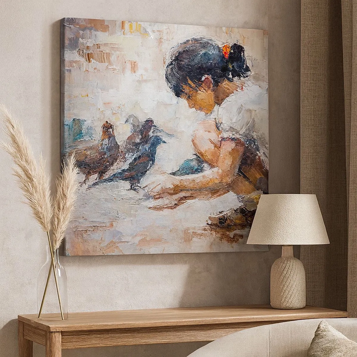 Quadro em tela - Pequenos e queridos - 30x30 cm