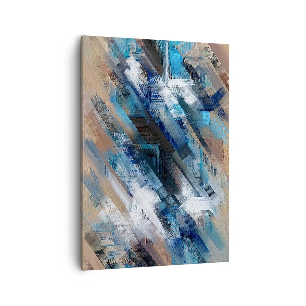 Quadro em tela - Numa diagonal azul - 50x70 cm