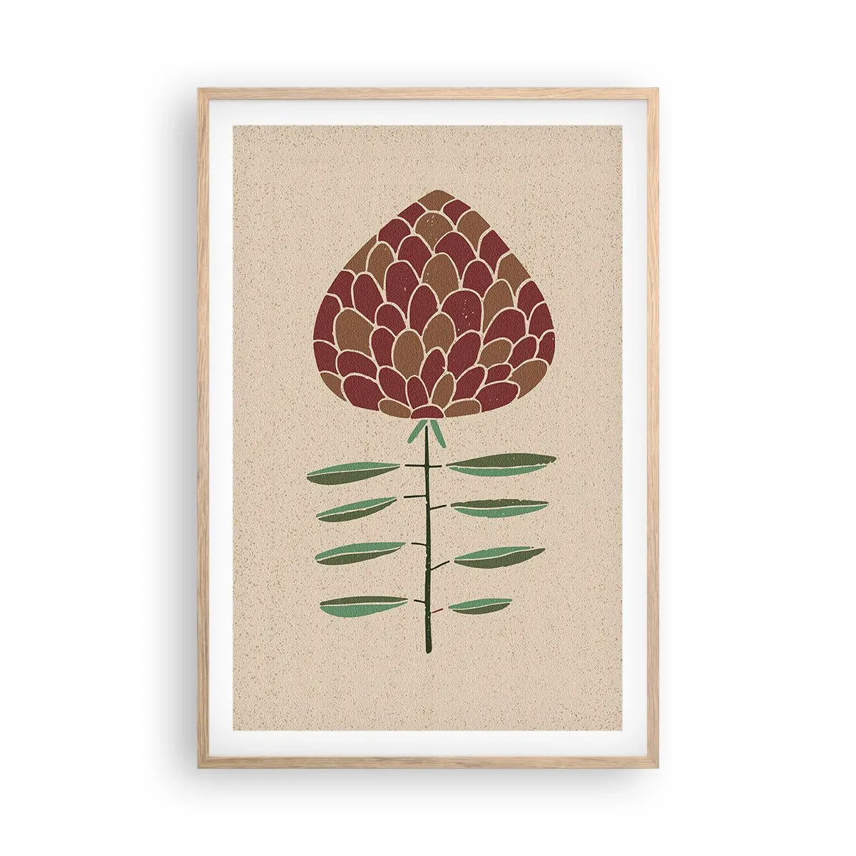 Pôster com moldura de carvalho claro - Que grande coisa - 61x91 cm