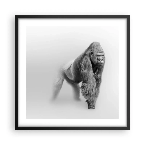 Pôster com moldura preta - Confiante na sua força - 50x50 cm