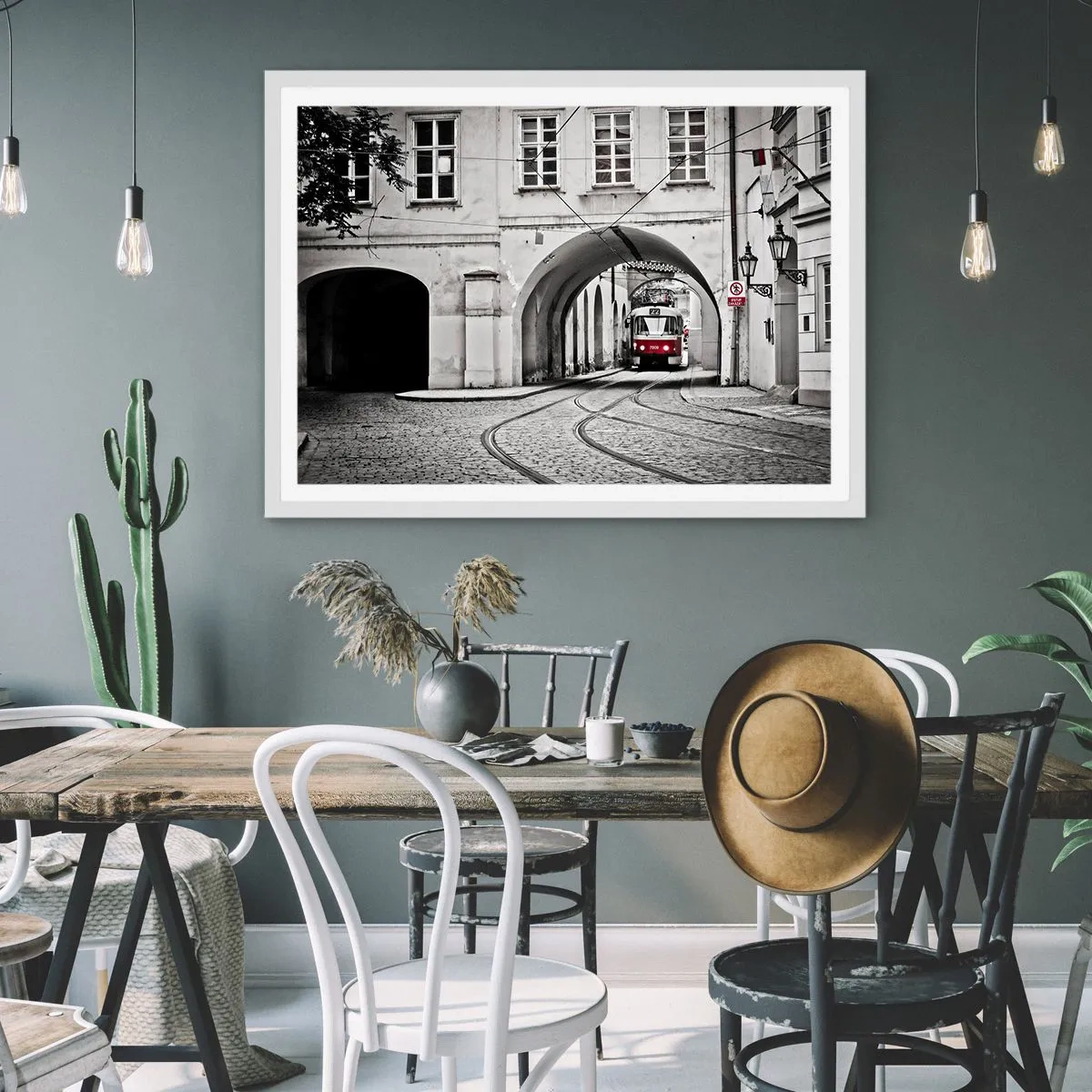 Pôster em moldura branca - Através do labirinto urbano - 50x40 cm