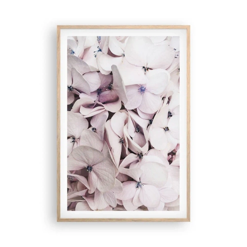 Pôster com moldura de carvalho claro - Em uma inundação de flores - 61x91 cm