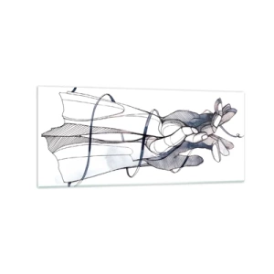 Quadro em vidro - Estudo do toque - 120x50 cm