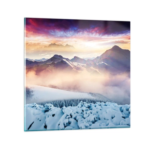 Quadro em vidro - O poder e a pureza da natureza - 60x60 cm