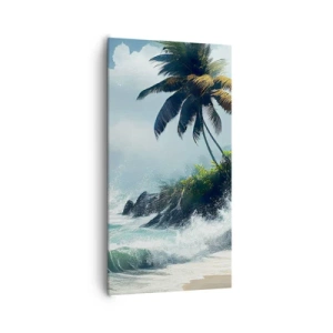 Quadro em tela - Em uma costa tropical - 65x120 cm
