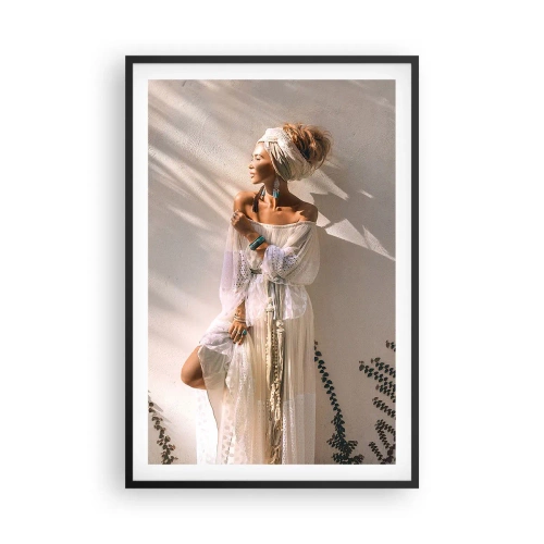 Pôster com moldura preta - O sol e a garota - 61x91 cm