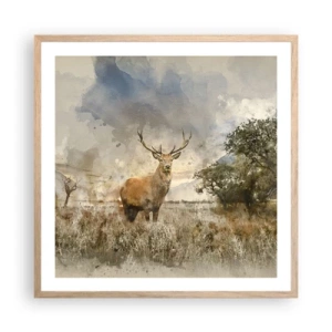 Pôster com moldura de carvalho claro - Dignidade - força - dignidade - 60x60 cm