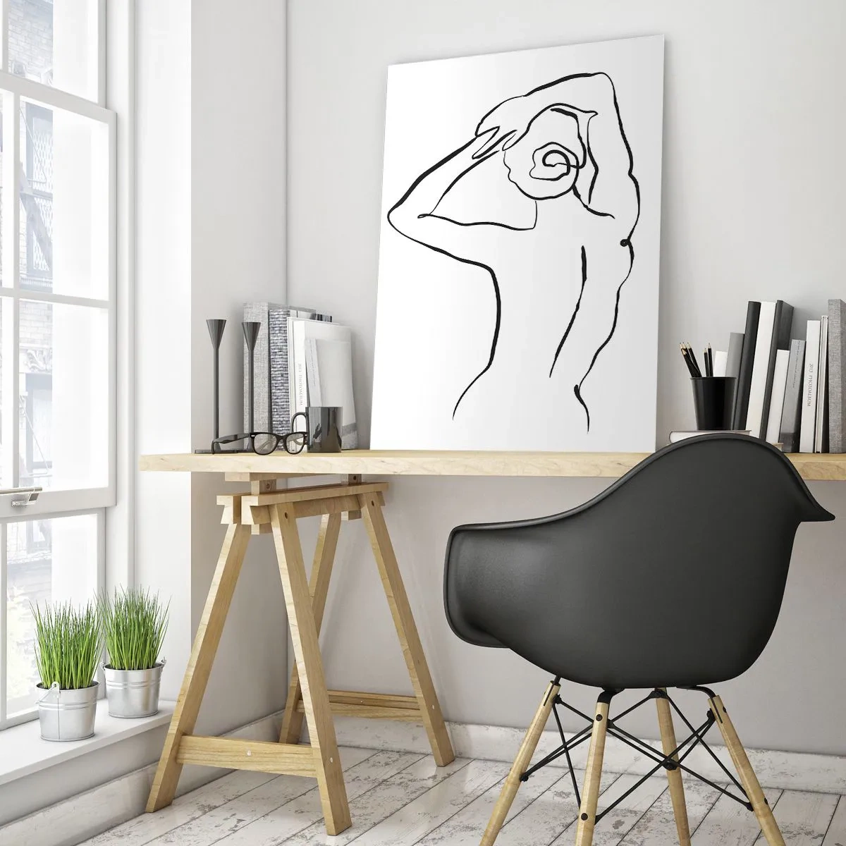 Quadro em vidro - Nu matinal - 80x120 cm