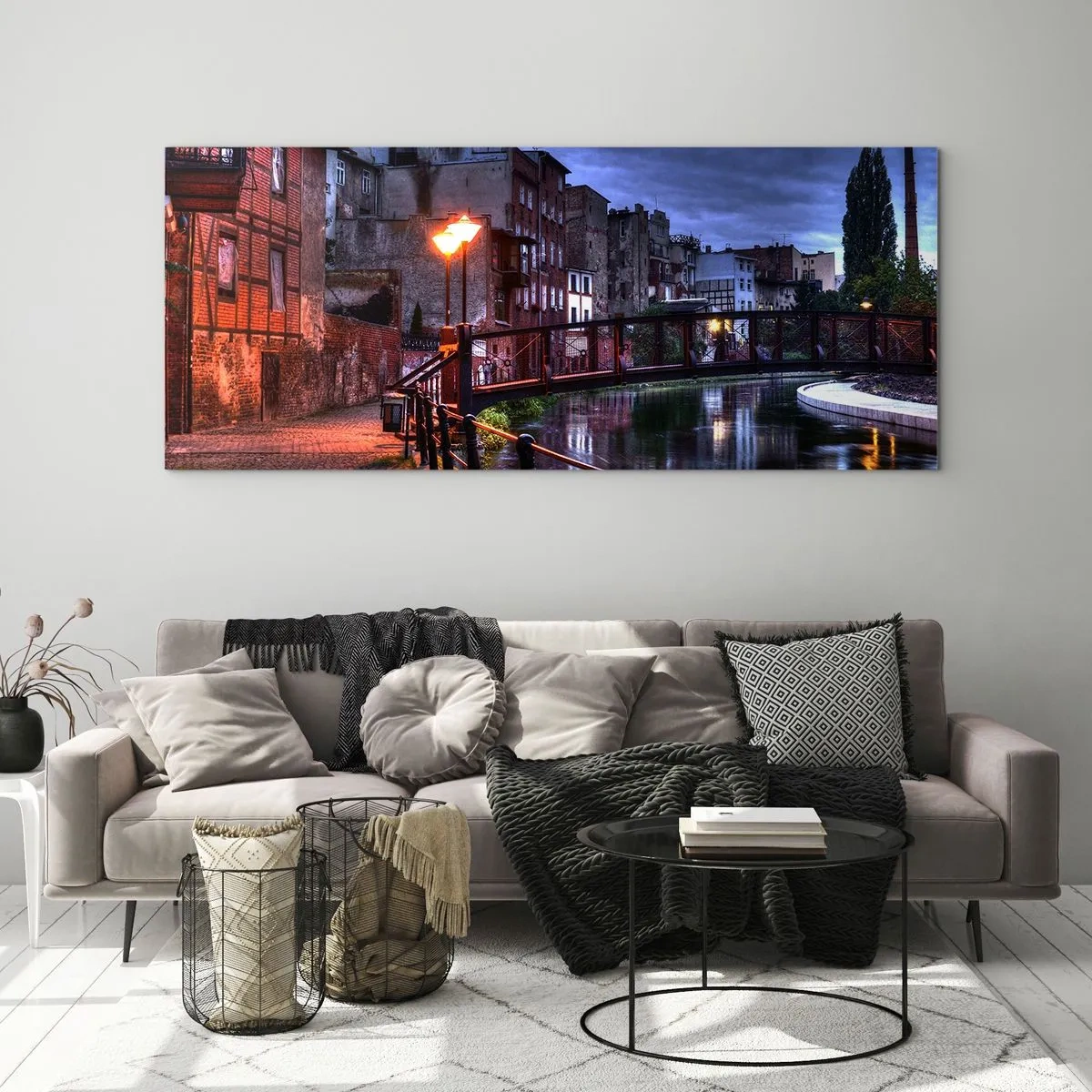Quadro em vidro - A desconhecida Bydgoszcz - 160x50 cm