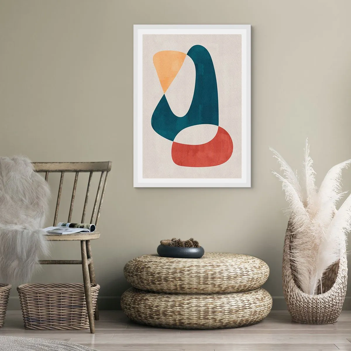 Pôster em moldura branca - Influências e metamorfoses - 61x91 cm