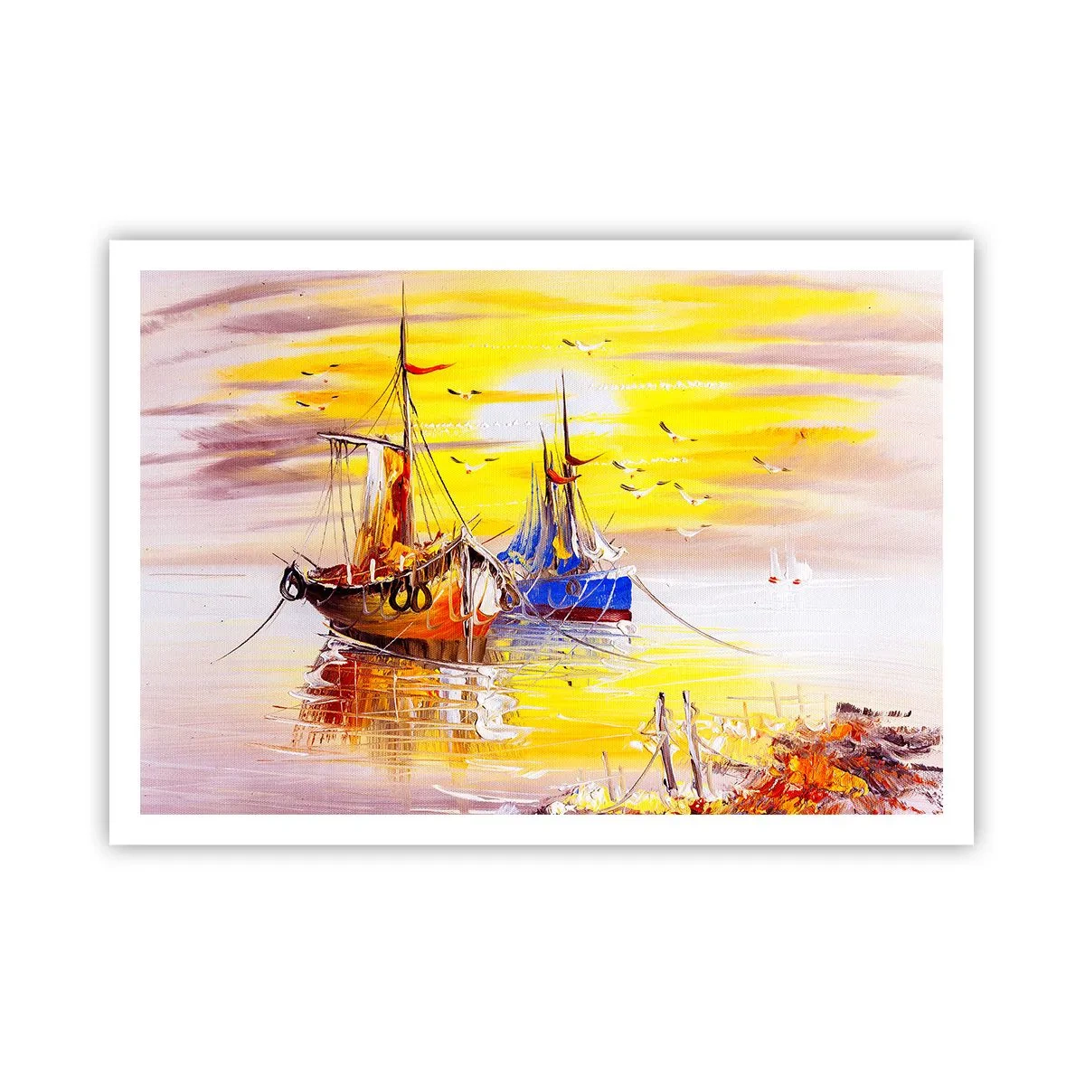 Pôster - Um merecido descanso no porto - 100x70 cm