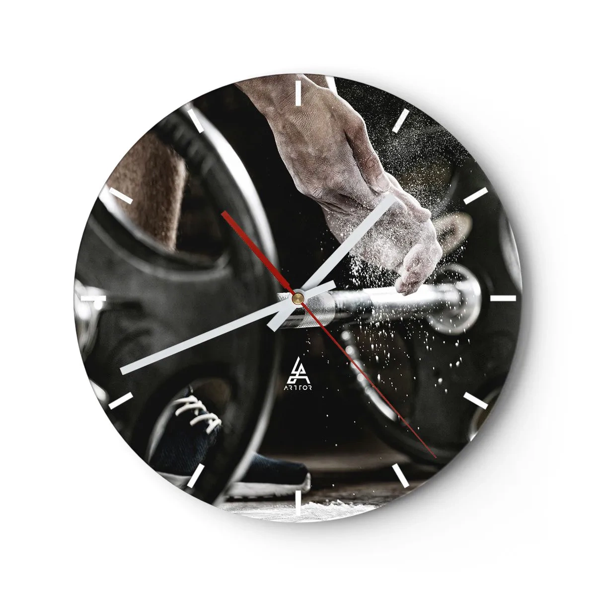 Relógio de parede - Relógio em vidro - Desafio aceite! - 40x40 cm