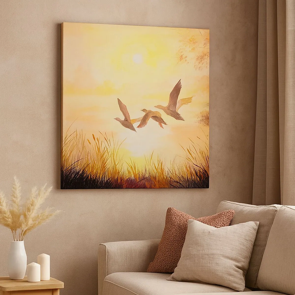 Quadro em tela - O início de uma longa viagem - 30x30 cm