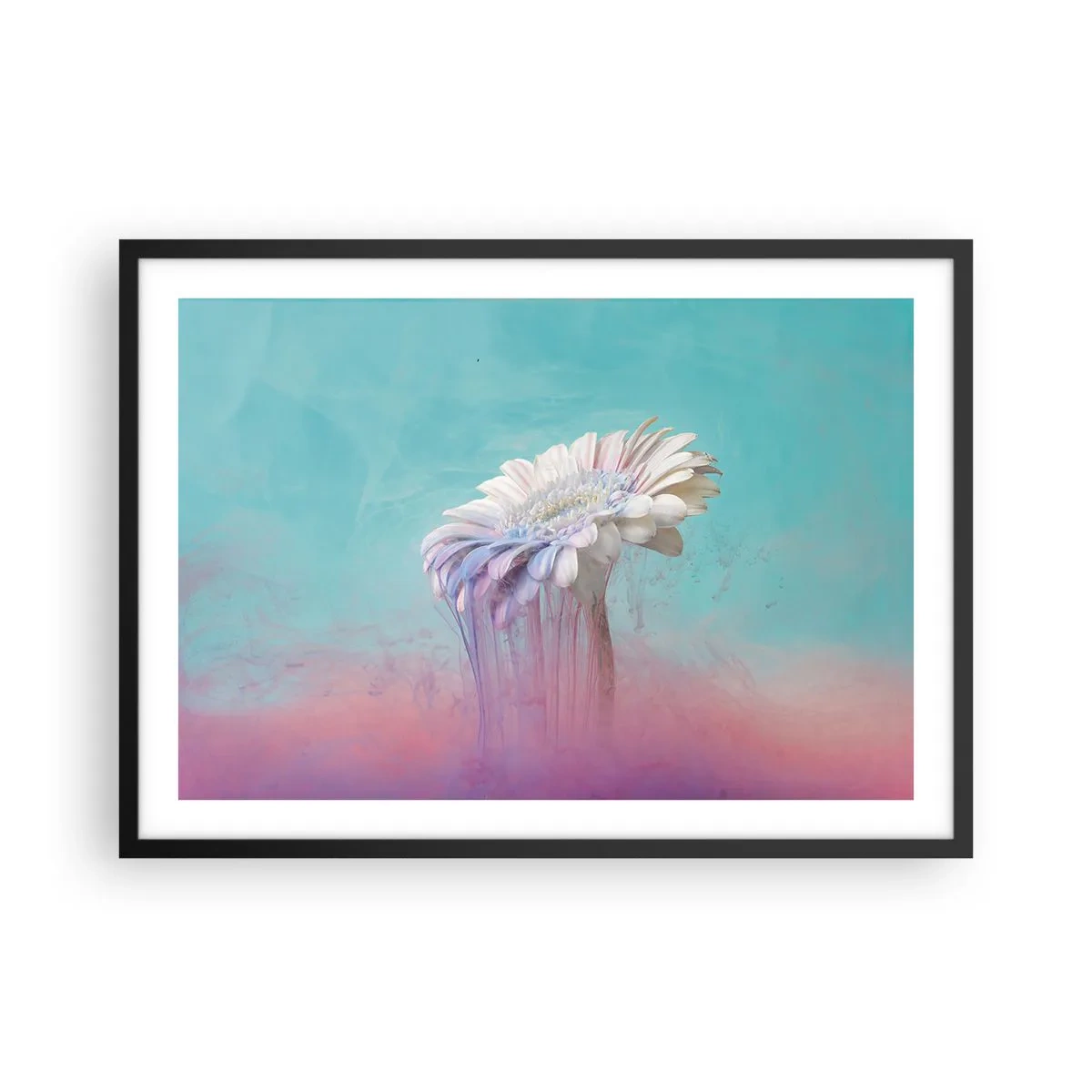 Pôster com moldura preta - O submundo das flores - 70x50 cm