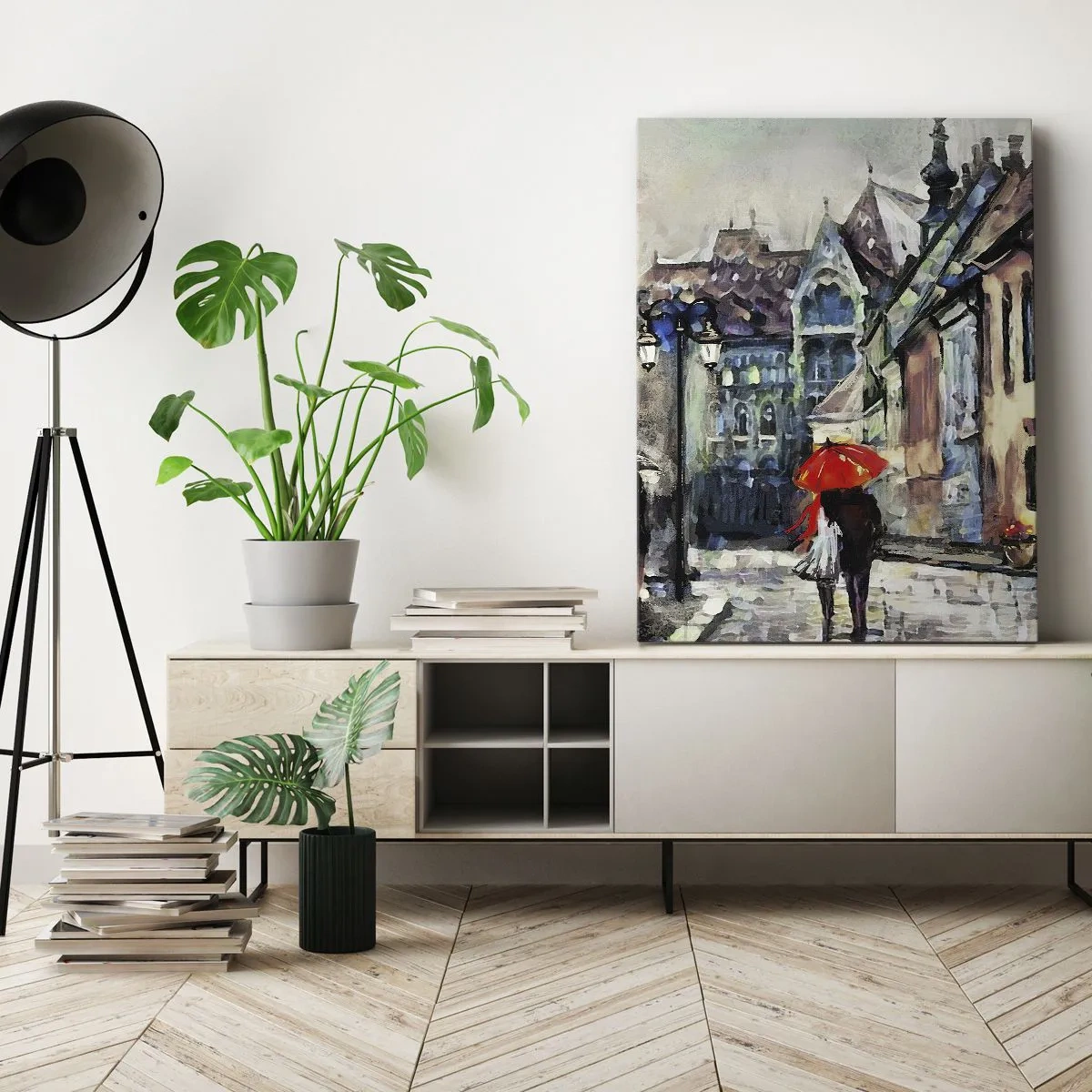 Quadro em tela - Chuva para dois - 50x70 cm