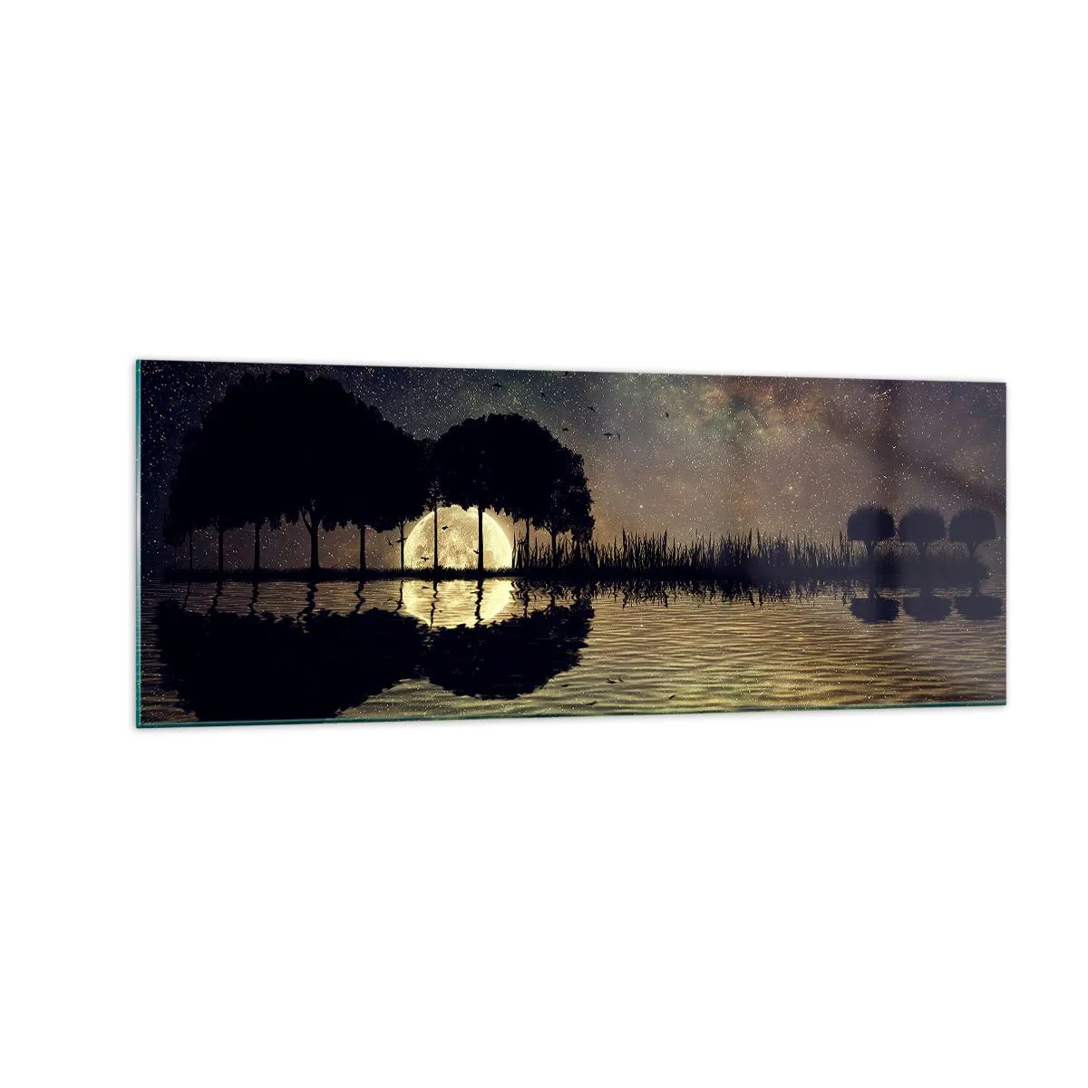 Quadro em vidro - Uma noite no Fim do Mundo - 140x50 cm