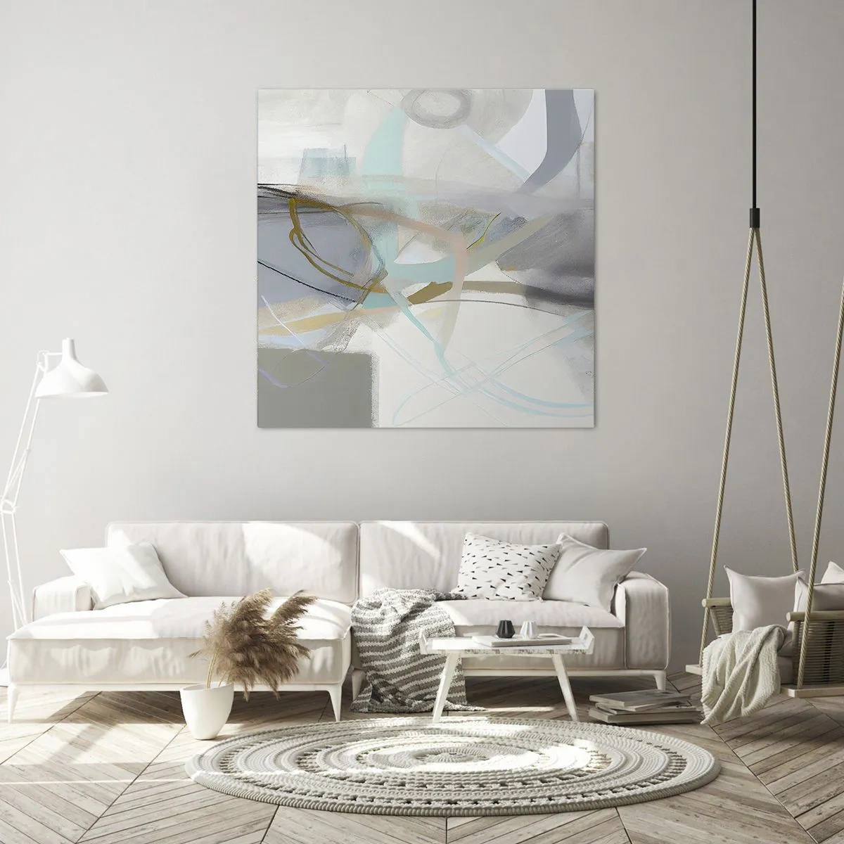 Quadro em tela - Abstração enevoada - 50x50 cm