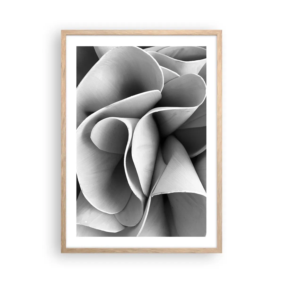 Pôster com moldura de carvalho claro - Acontece no espaço - 50x70 cm