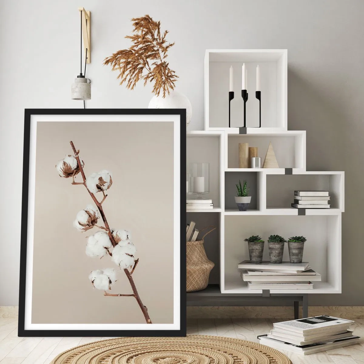 Pôster com moldura preta - Na fonte da suavidade - 70x100 cm