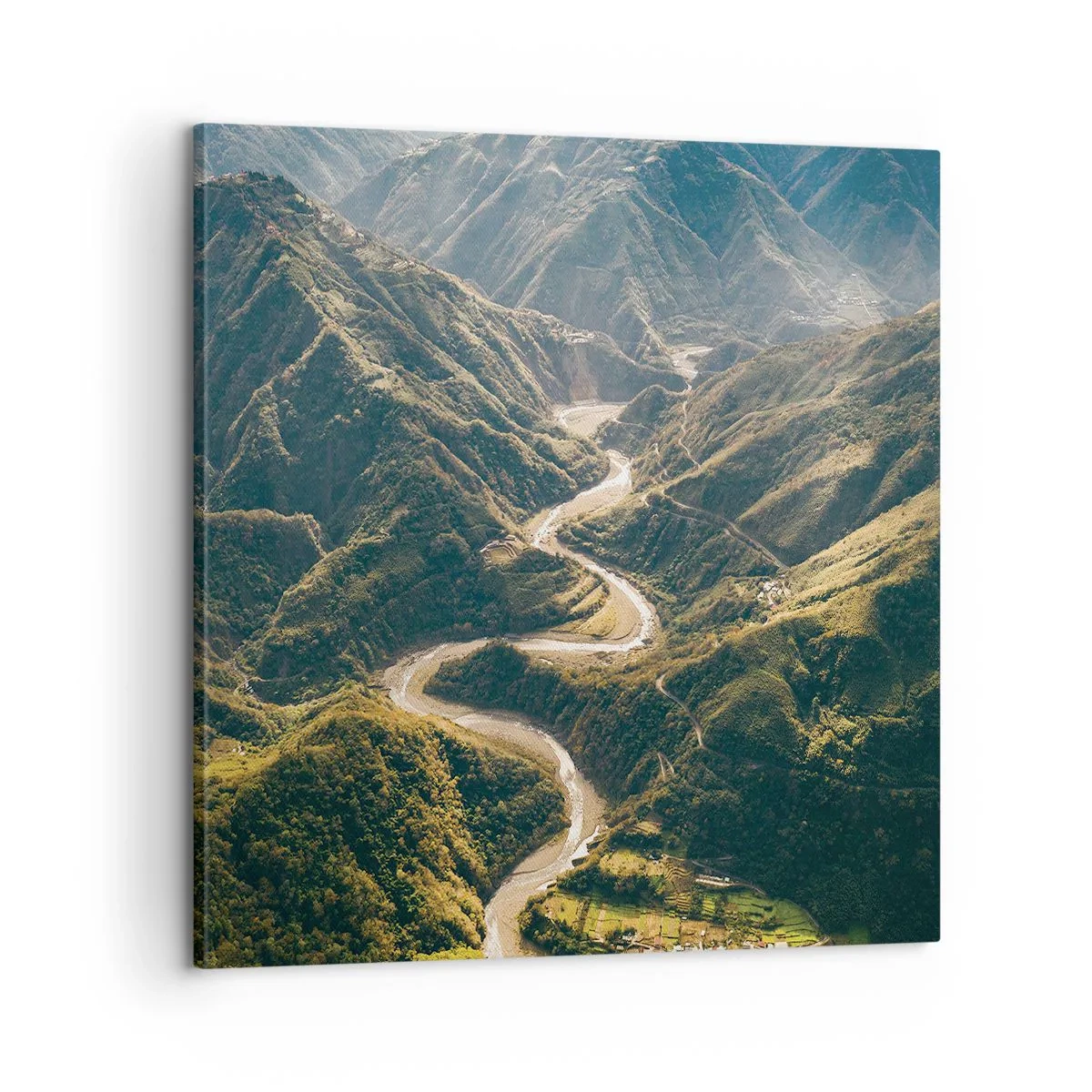 Quadro em tela - Direto do coração das montanhas - 60x60 cm