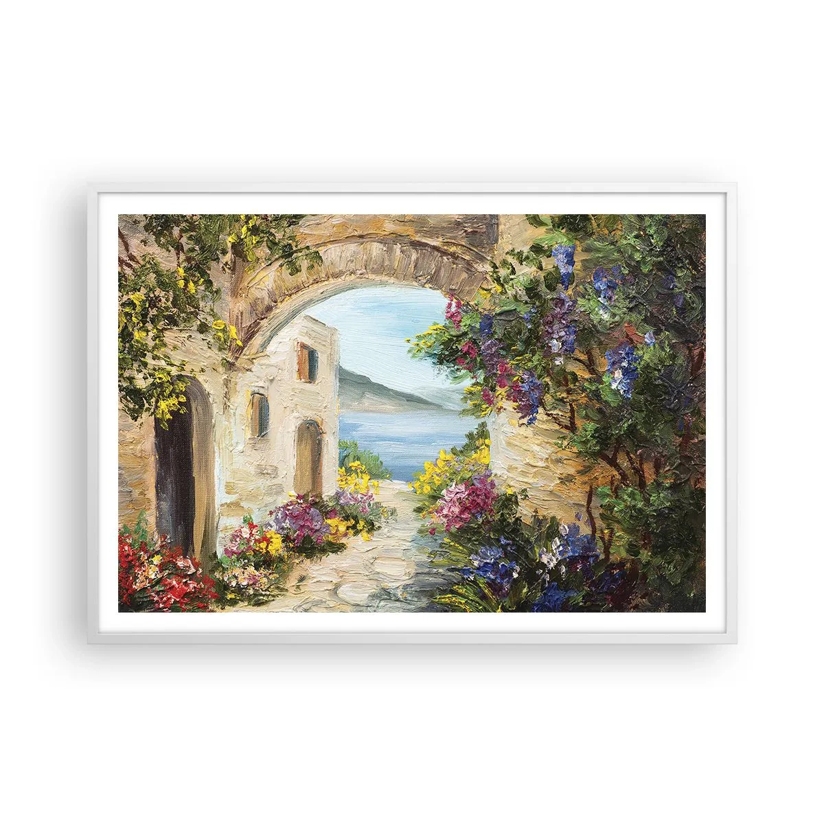 Pôster em moldura branca - O encanto da província costeira - 100x70 cm