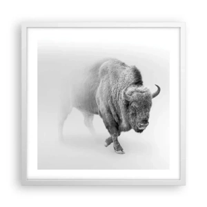 Pôster em moldura branca - Rei da Pradaria - 50x50 cm
