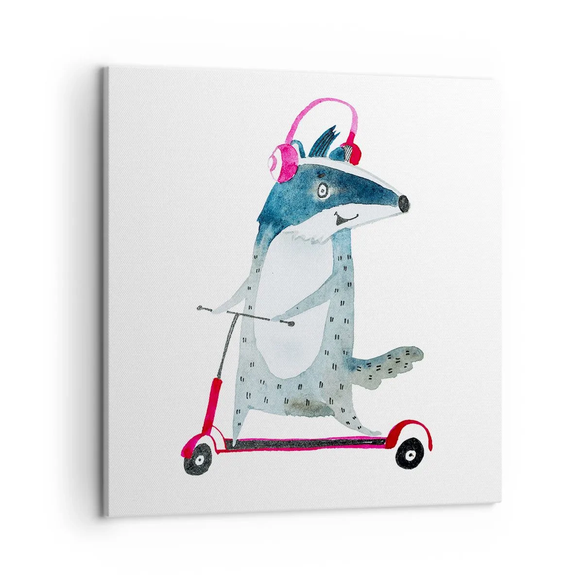 Quadro em tela - A alegria do texugo - 50x50 cm