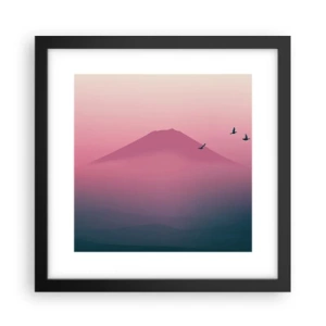 Pôster com moldura preta - Andarilhos sob as nuvens - 30x30 cm