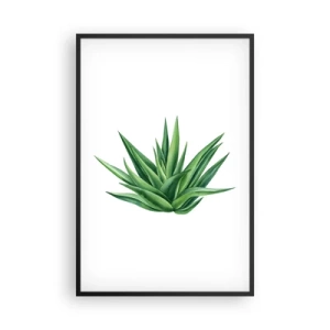 Pôster com moldura preta - Verde – força – vida - 61x91 cm