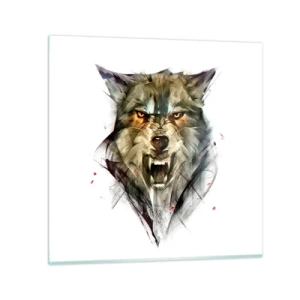 Quadro em vidro - Nem um passo! - 70x70 cm