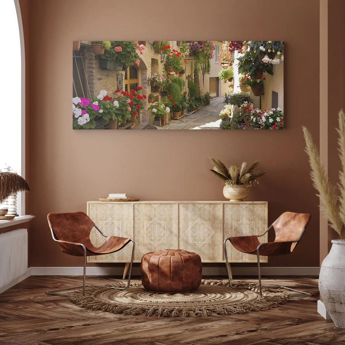 Quadro em tela - Nas flores do dilúvio - 100x40 cm