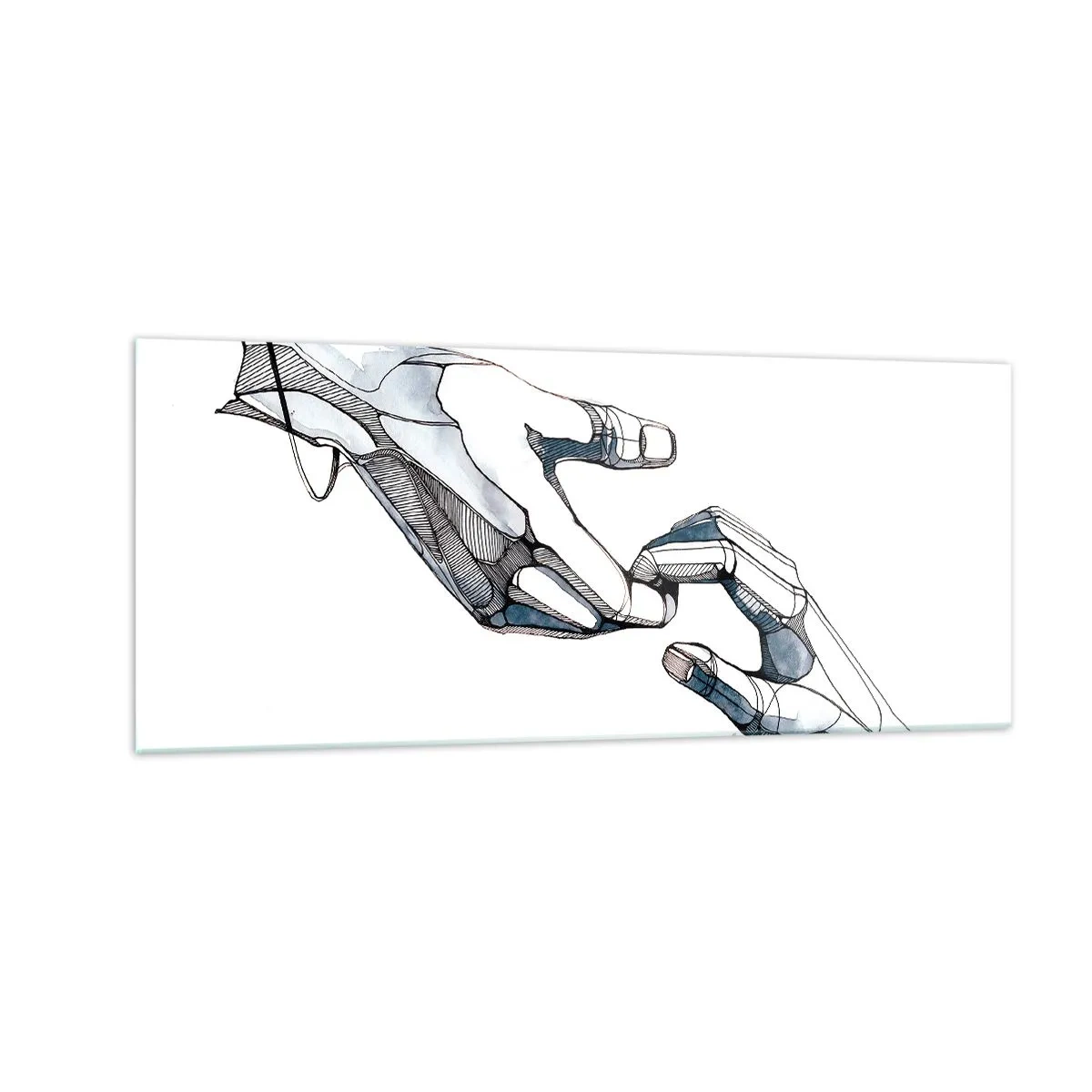 Quadro em vidro - Um bom gesto - 100x40 cm