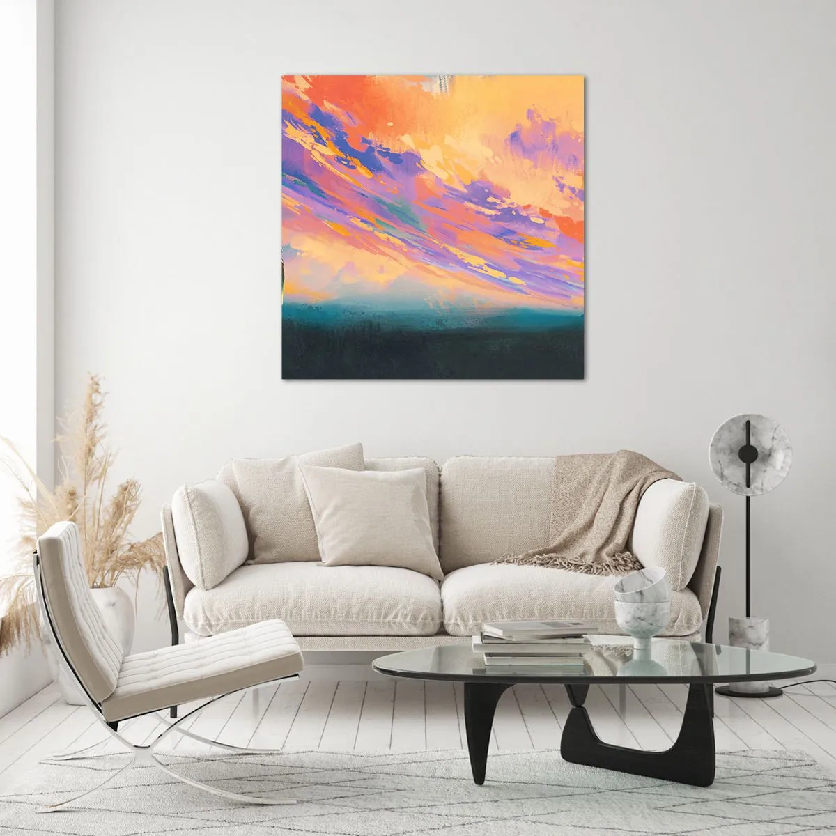 Quadro em vidro - A força da atração - 40x40 cm