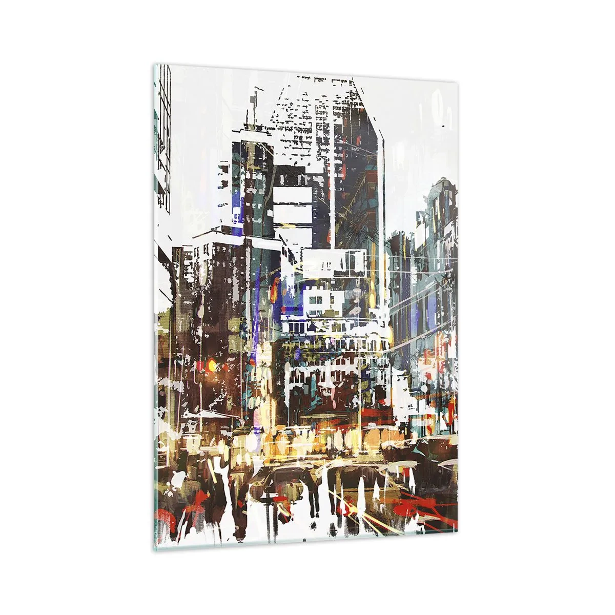 Quadro em vidro - Cidade cintilante - 50x70 cm