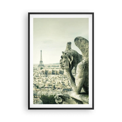 Pôster com moldura preta - Conversas parisienses - 61x91 cm